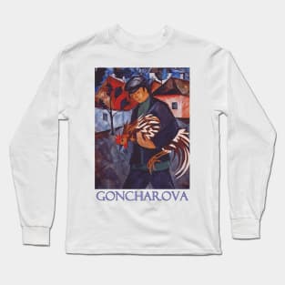 Boy with Rooster by Natalia Goncharova Long Sleeve T-Shirt